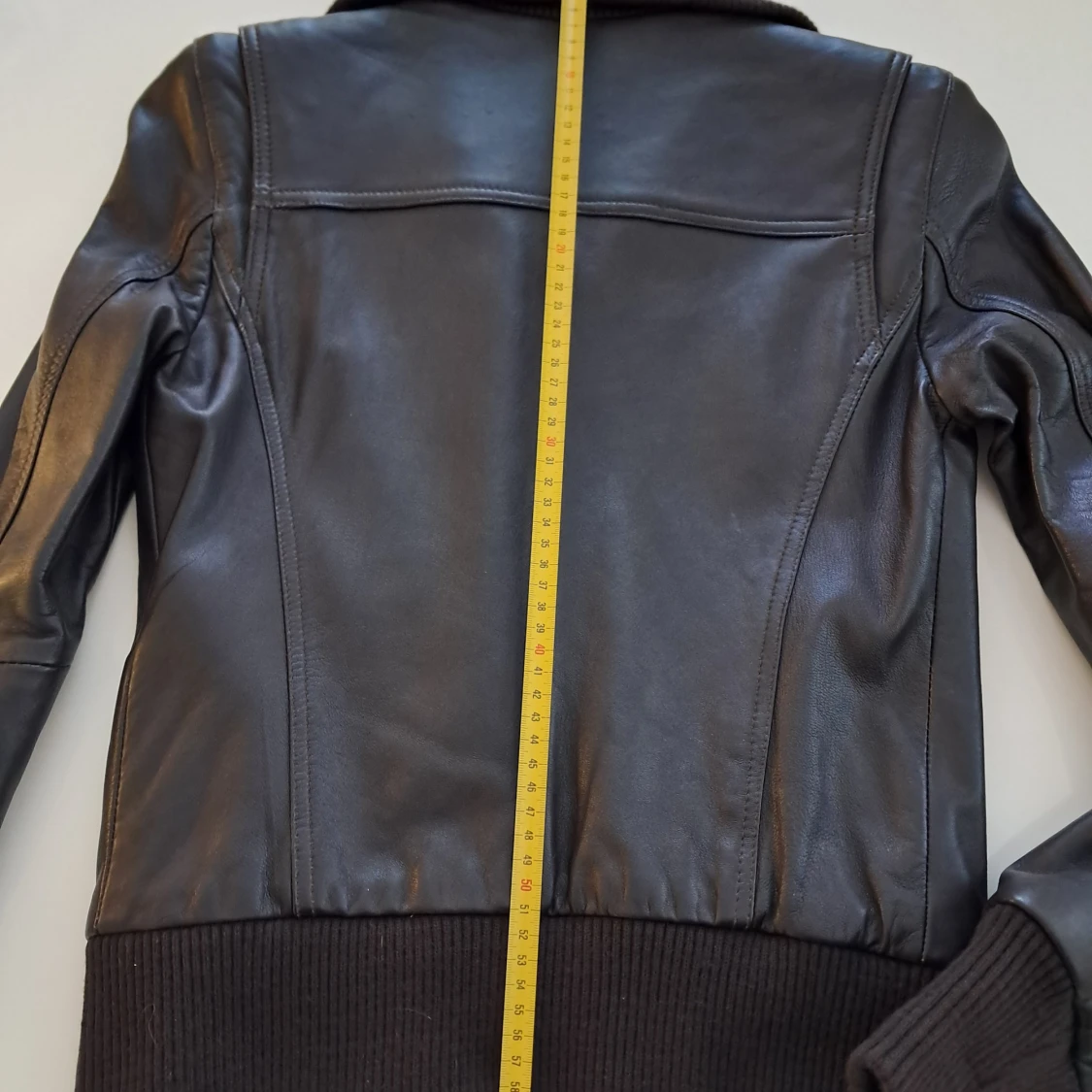 Svart skinnjacka från Goldstein, strl 38 - 3