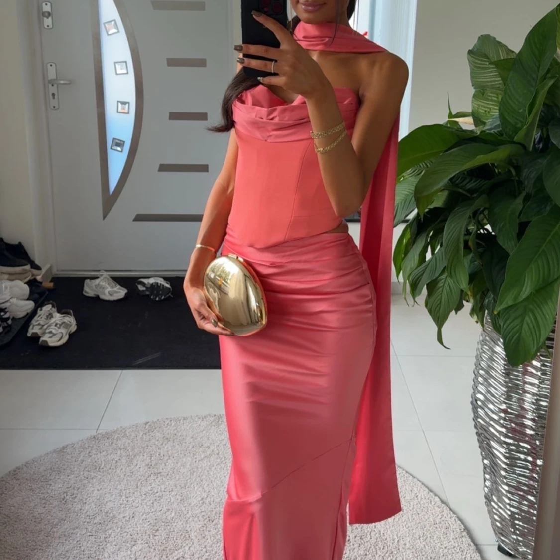 Rosa två-delat set med scarf 🩷 - 1