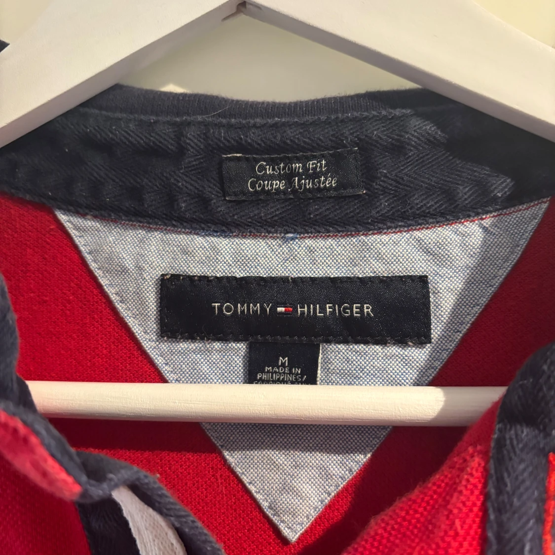 Röd och marinblå Tommy Hilfiger piké - 3