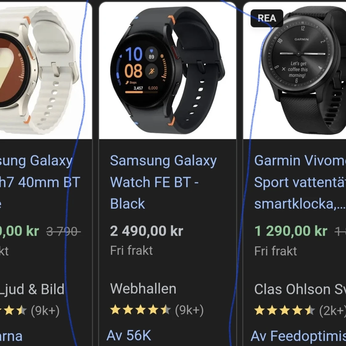 Samsung Galaxy Watch FE 40mm svart