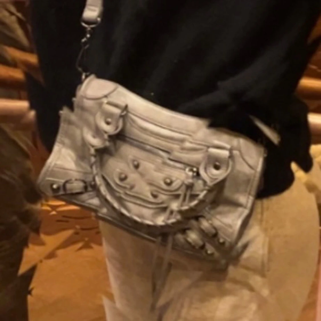 Grå axelväska  - 3