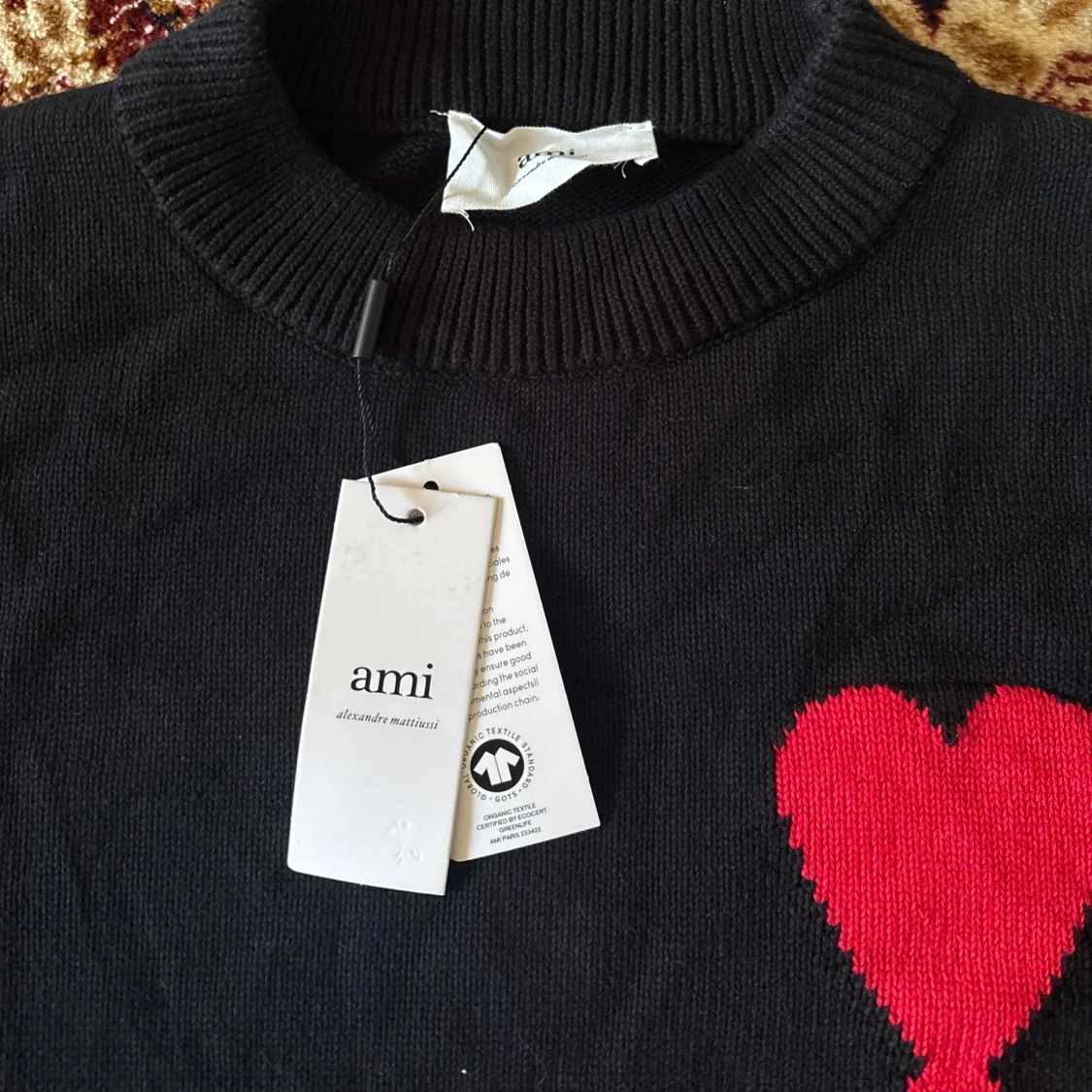 Svart stickad tröja från Ami Paris - 1