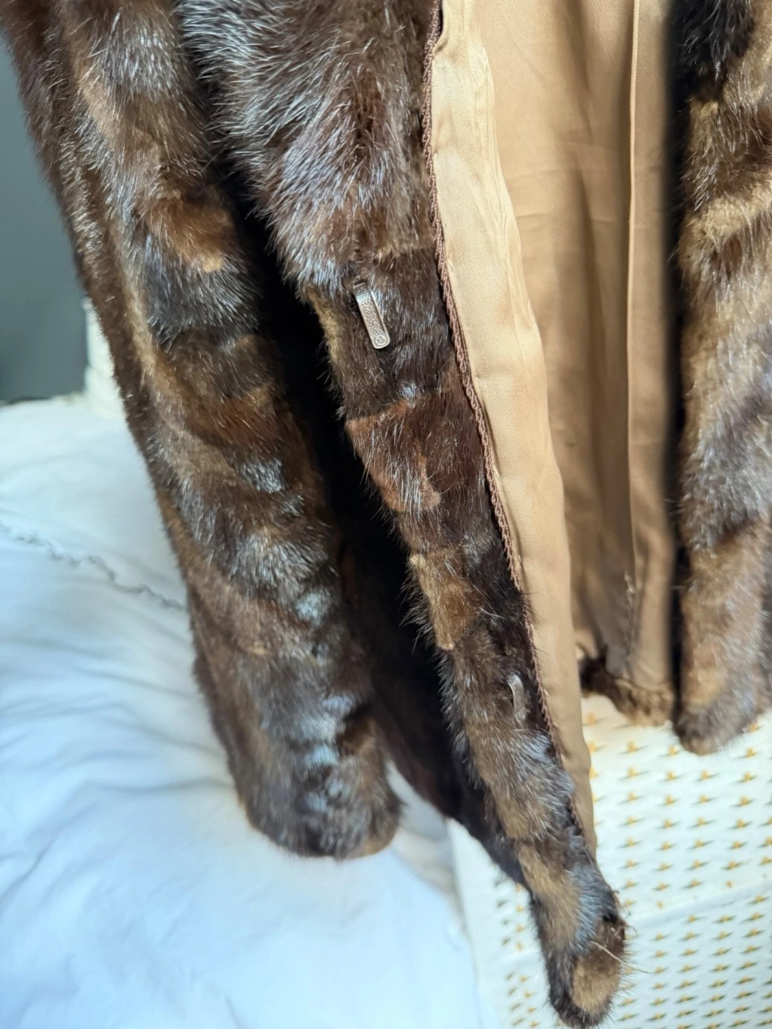 Brun pälsjacka Mink - 2