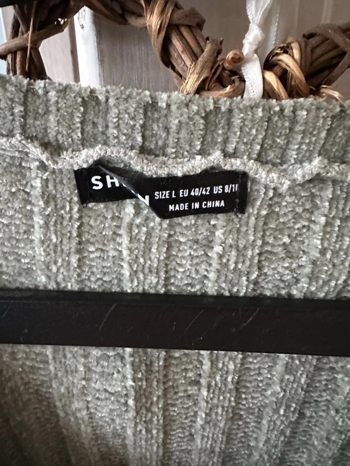 Grön ribbad stickad tröja från SHEIN - 2