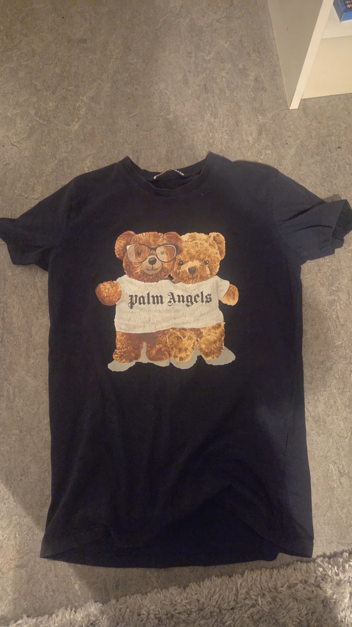 Svart Palm Angels t-shirt med nalletryck stl 158-164