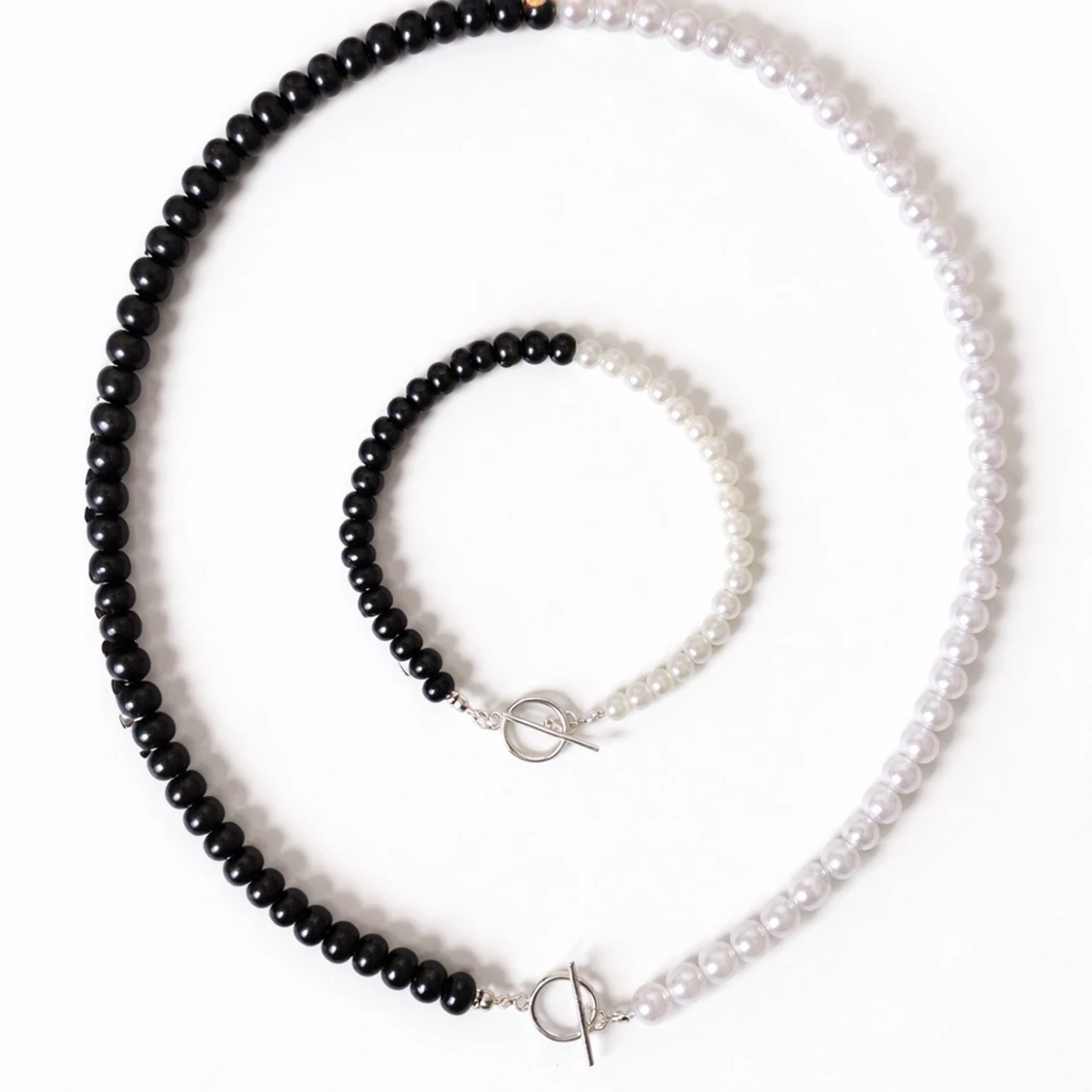 Pärlhalsband med Armband Set 