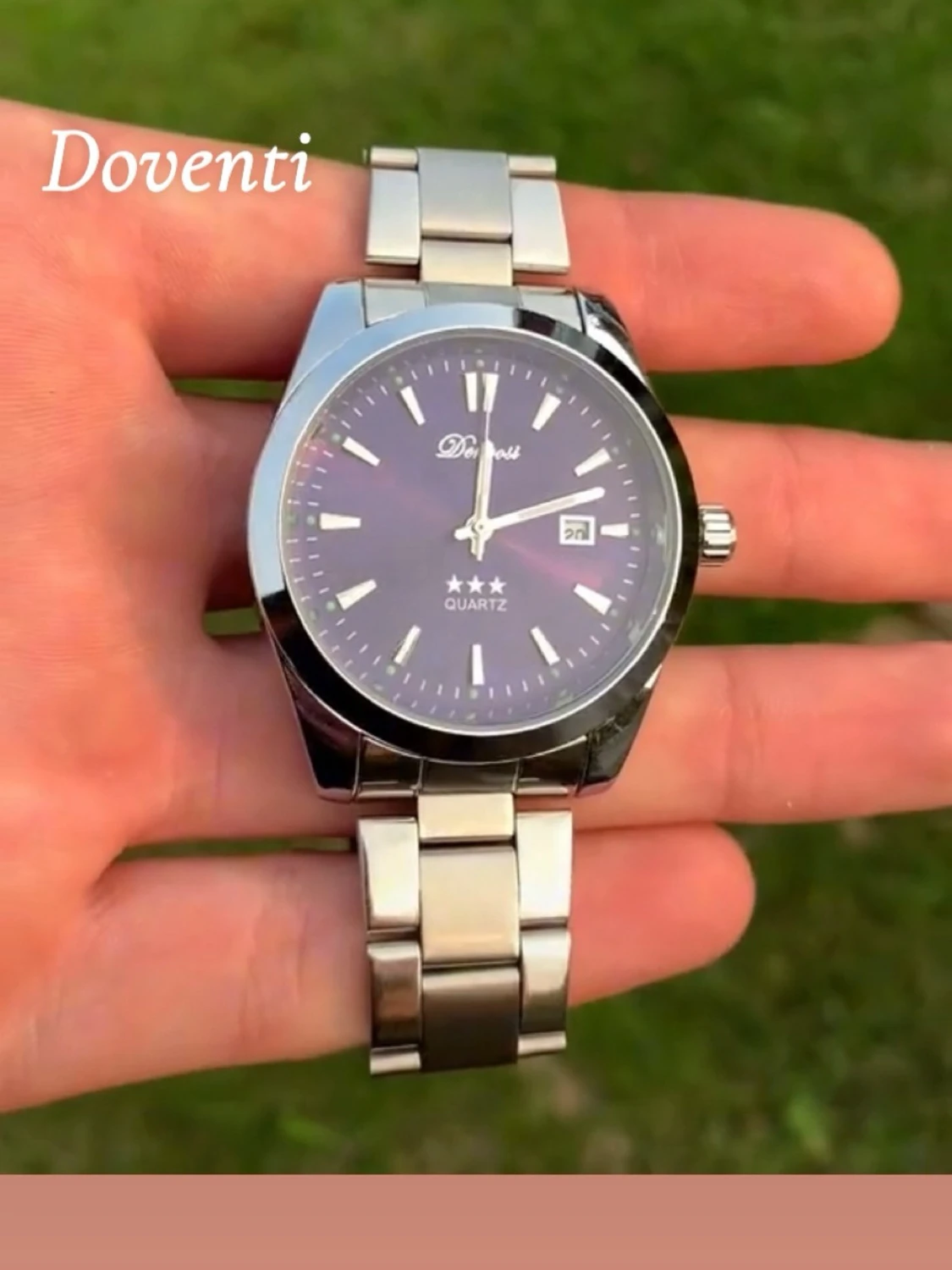 Blå och silverfärgad Doventi klocka - 1