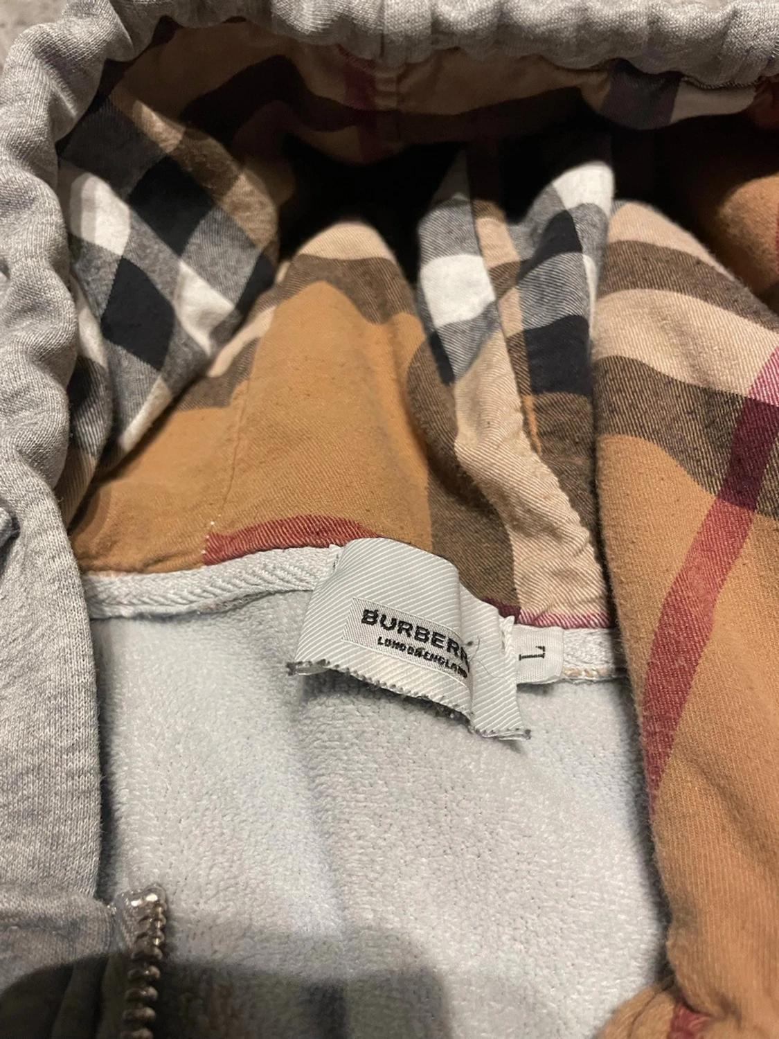 Grå zip hoodie  - 2