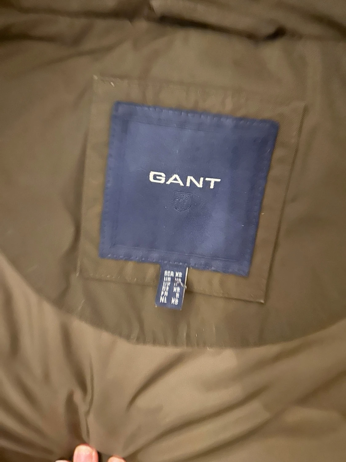 Gant-Mörkgrön dunjacka med bälte - 3