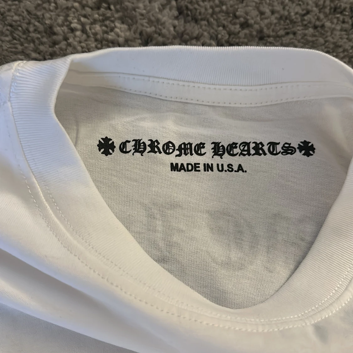 Vit långärmad Chrome Hearts tröja - 2