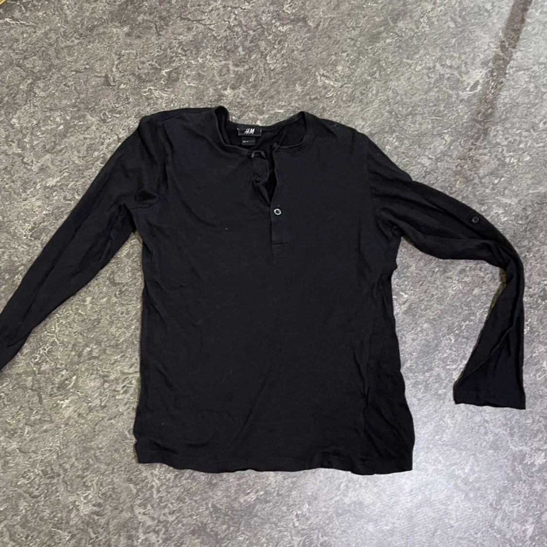 Svart långärmad pikétröja H&M - 2