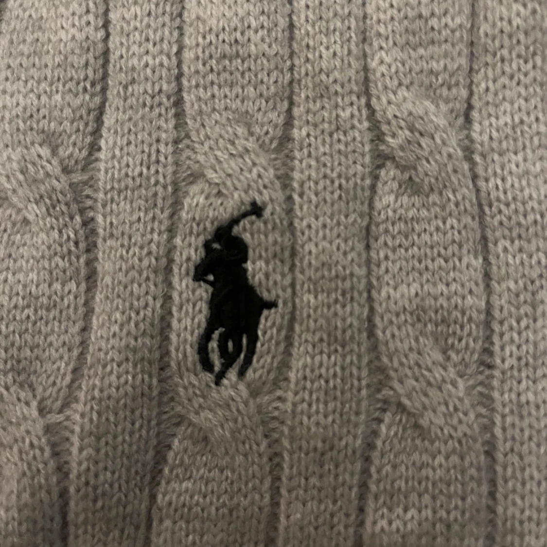 Grå kabelstickad tröja Polo Ralph Lauren - 1