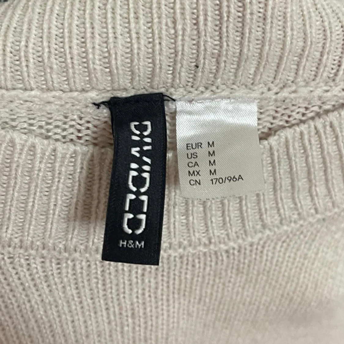 Randig beige stickad tröja H&M Divided - 2