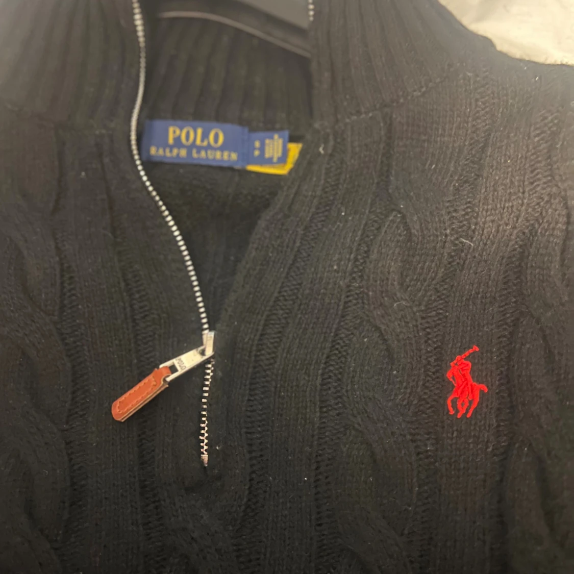 Svart kabelstickad tröja Polo Ralph Lauren - 1