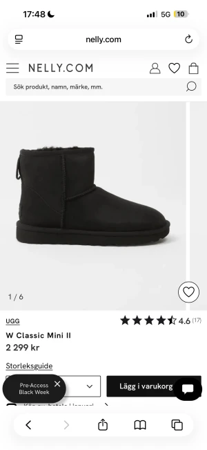 Svarta UGG Classic Mini II boots - Säljer nu mina svarta uggs då de tyvärr inte kommer till använding längre! Gott skick och endast använda en vinter💓storlek 40