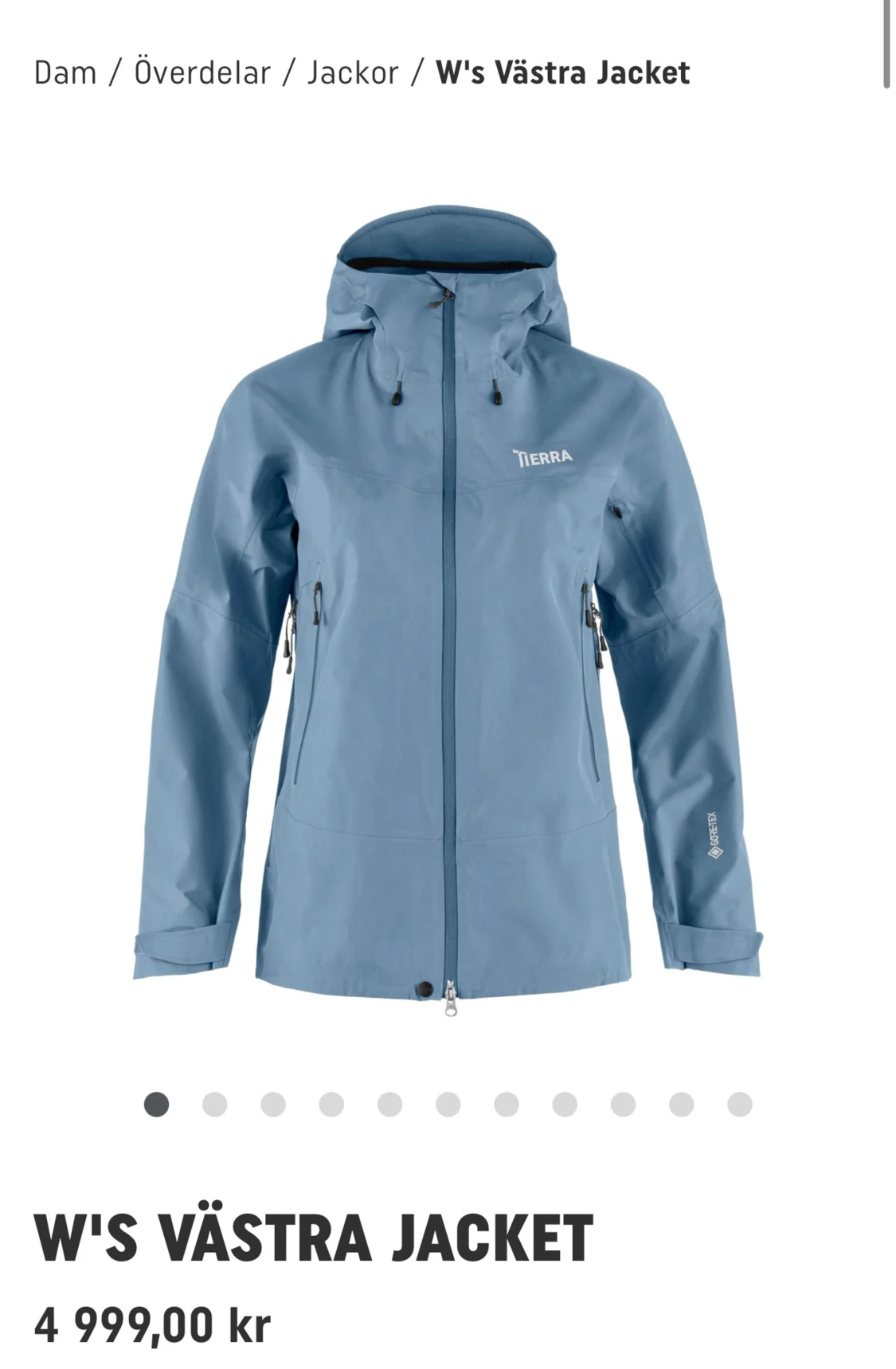 Tierra W’s Västra Jacket – XS – Blå Skaljacka (Gore-Tex) - 1