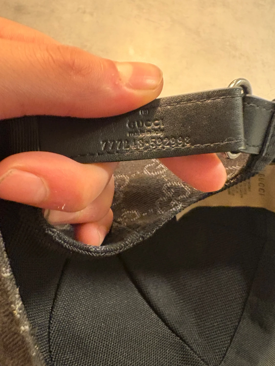 Svart Gucci keps med GG-mönster - 2