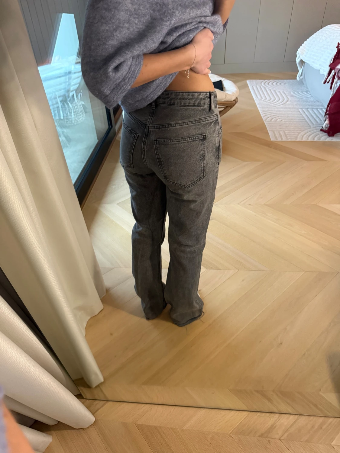 Raka gråa jeans - 2