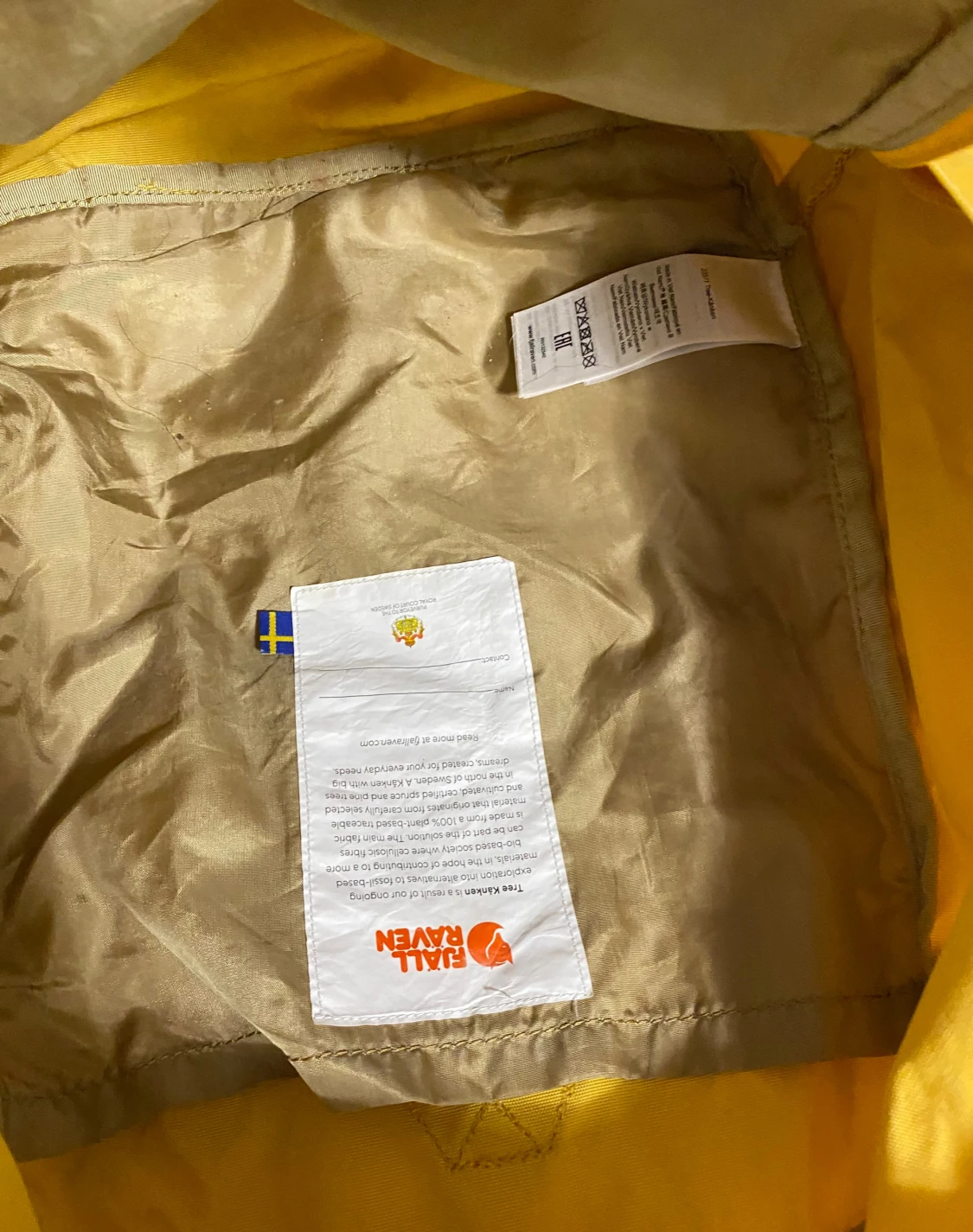 Gul Fjällräven Kånken ryggsäck - 6