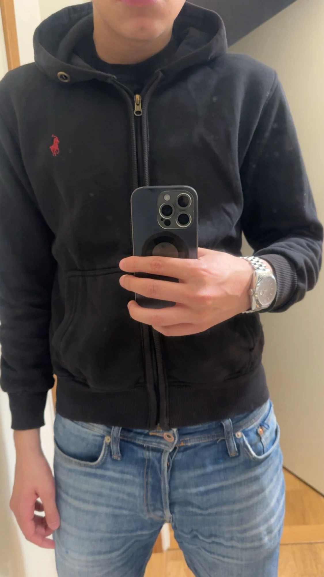 Svart hoodie från Polo Ralph Lauren