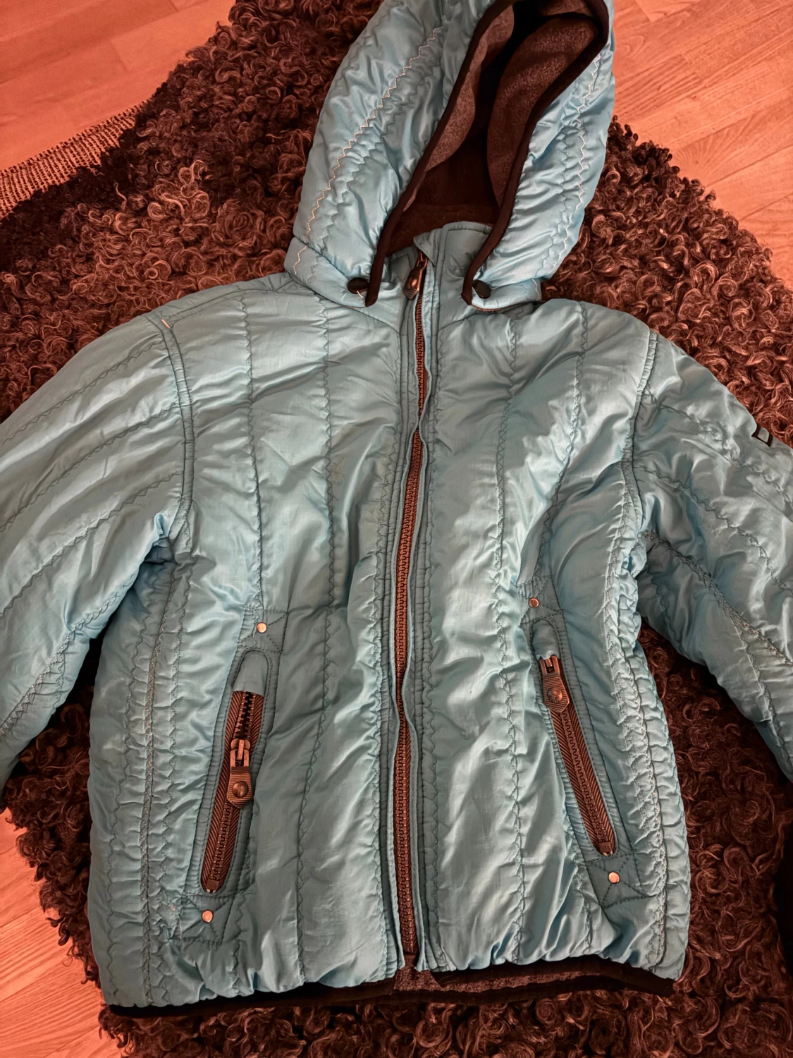 Turkos quiltad jacka från Pelle P - 2