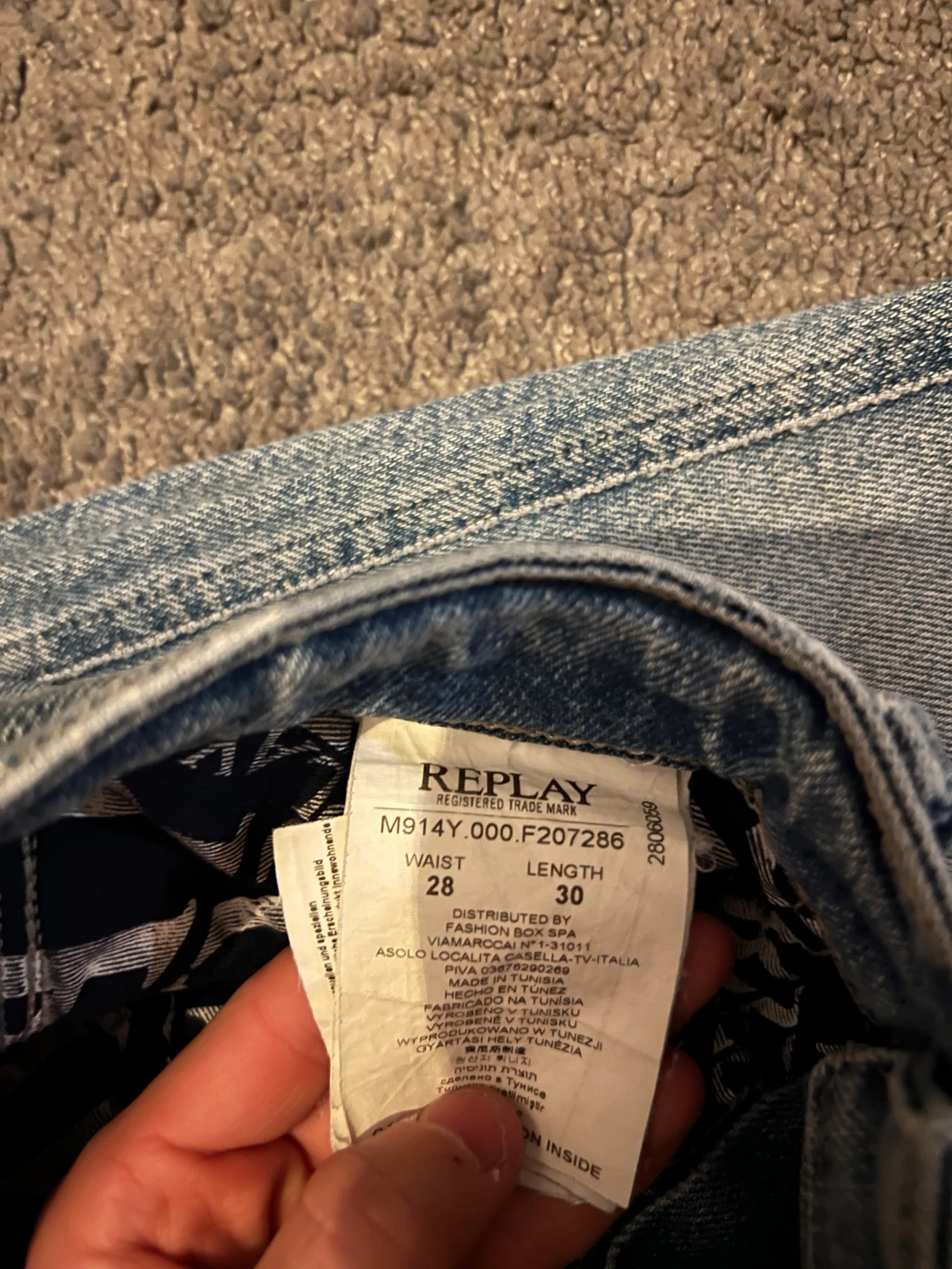 Replay ljusblå jeansshorts midwaist - 2