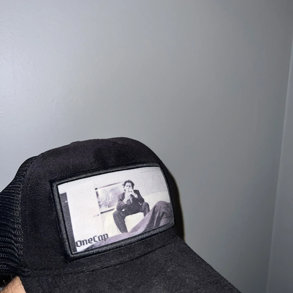 Svart OneCap keps med mesh och tryck - 2