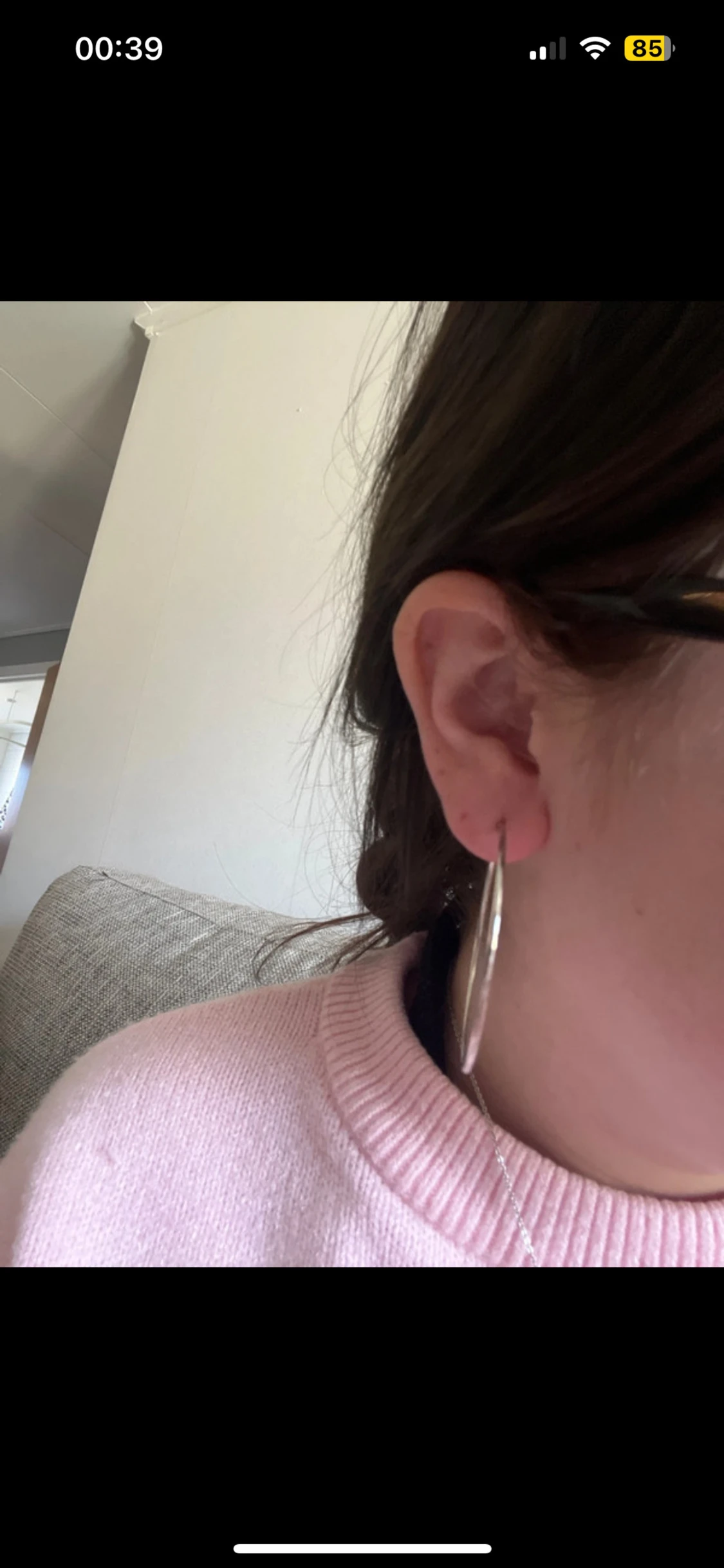 Stora silvriga hoops örhängen - 2