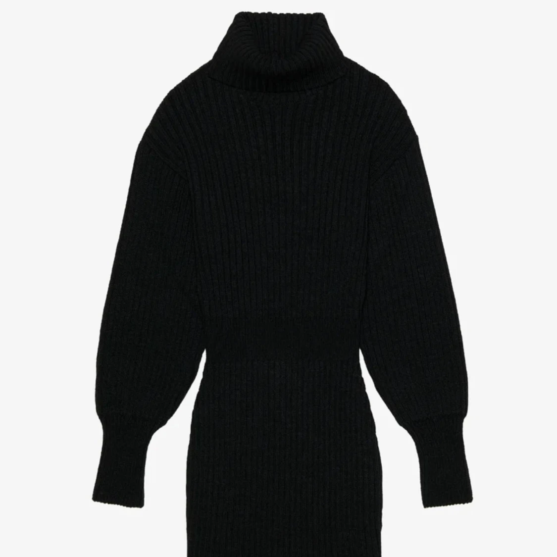 Svart stickad poloklänning NA-KD  - 2