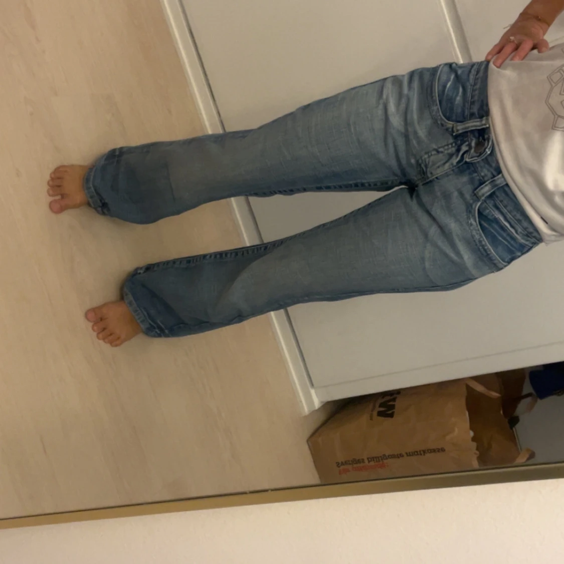 Blå bootcut jeans från Only, 36/32