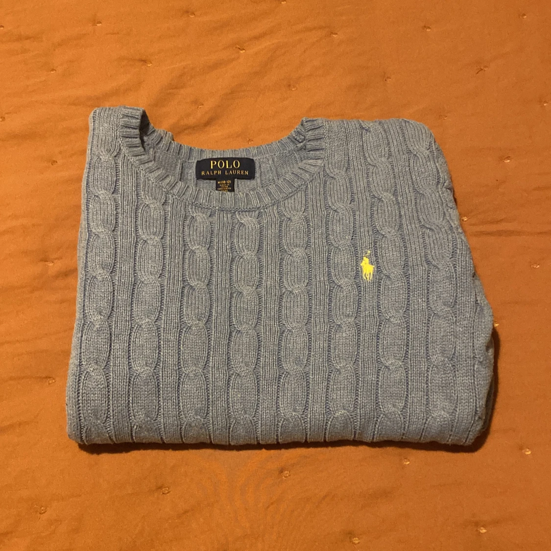 Ljusblå stickad tröja från Polo Ralph Lauren