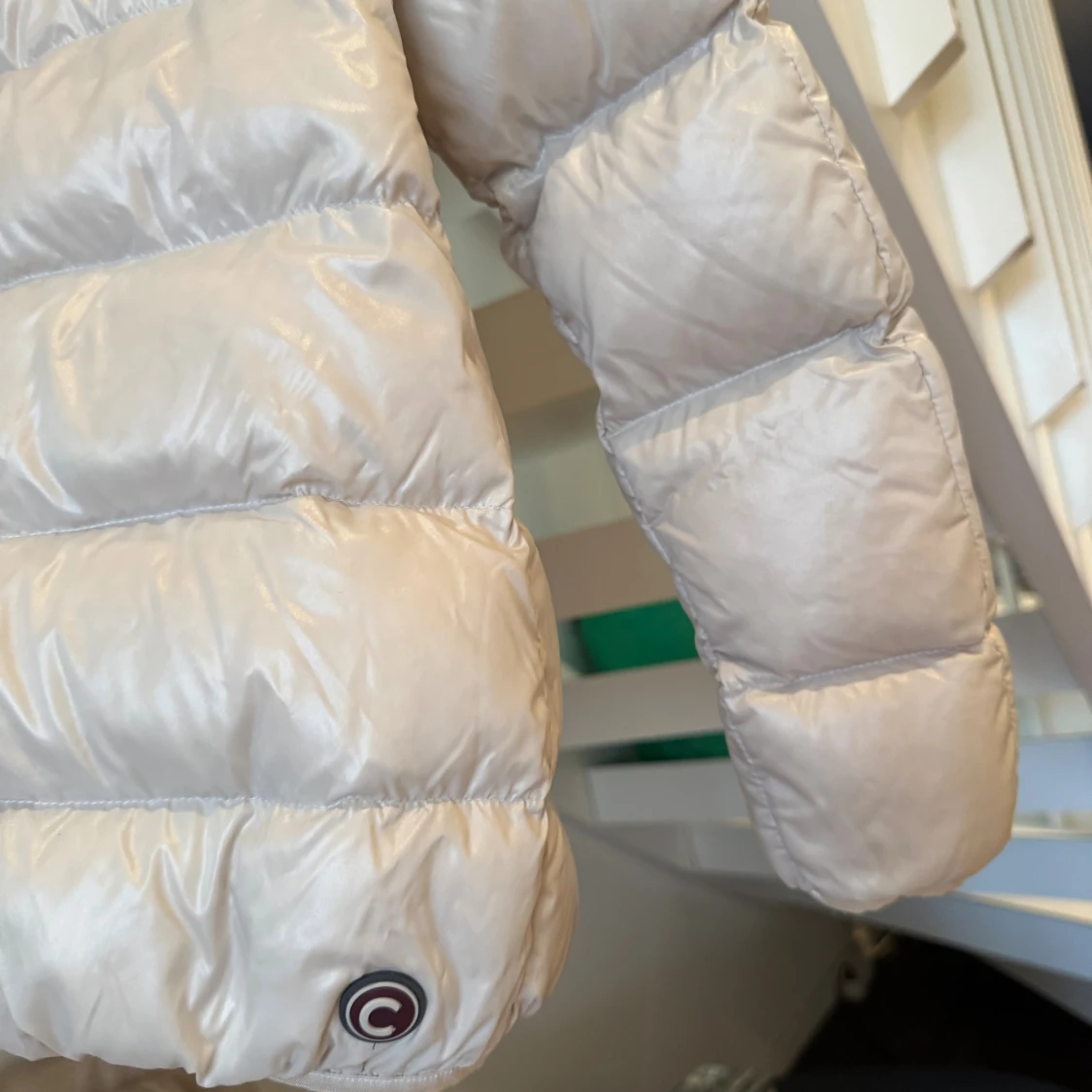 Ljusbeige Colmar pufferjacka med huva - 2