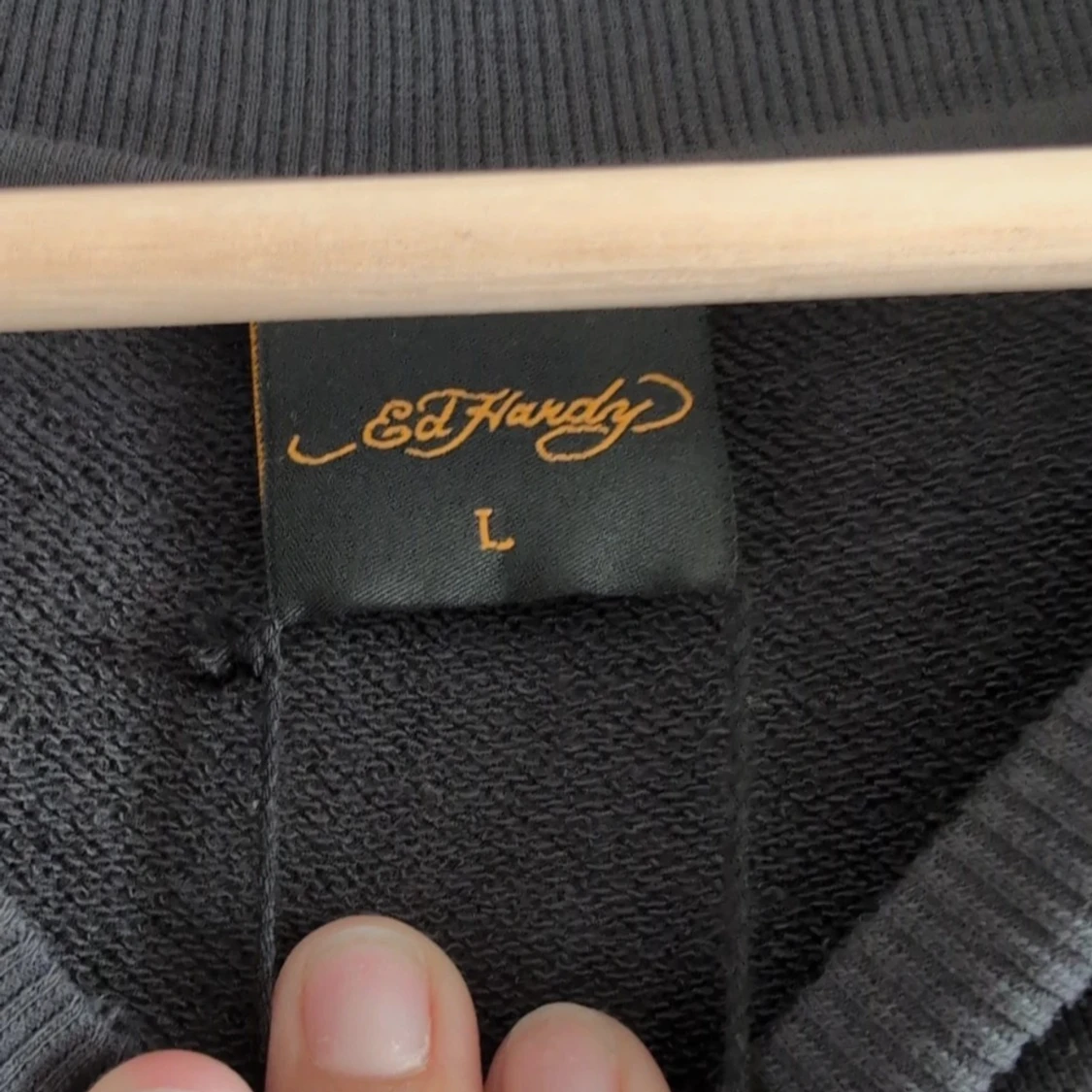 Svart Ed Hardy sweatshirt med tryck - 2