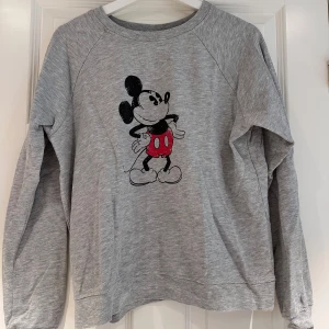 Sweatshirt med tryck  - Grå tröja från Kappahl med Musse Pigg på. Storlek M💕