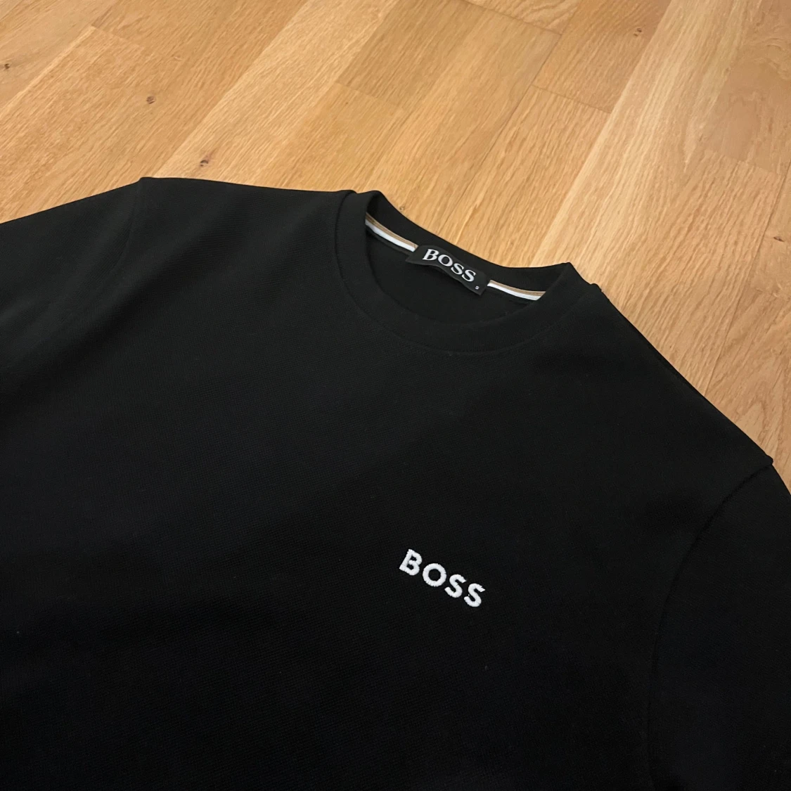Svart sweatshirt från BOSS i bomull - 1