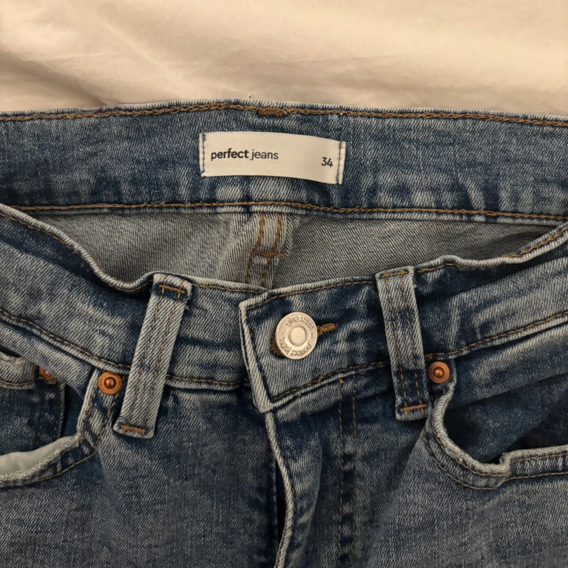 Ljusblå bootcut jeans - 1