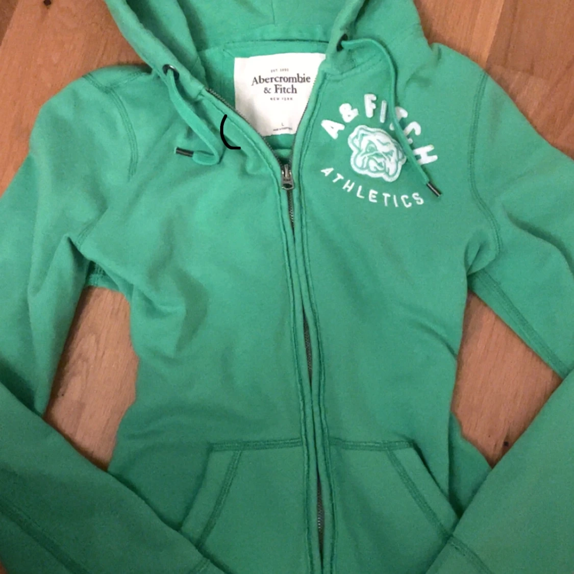 Grön hoodie Abercrombie & Fitch