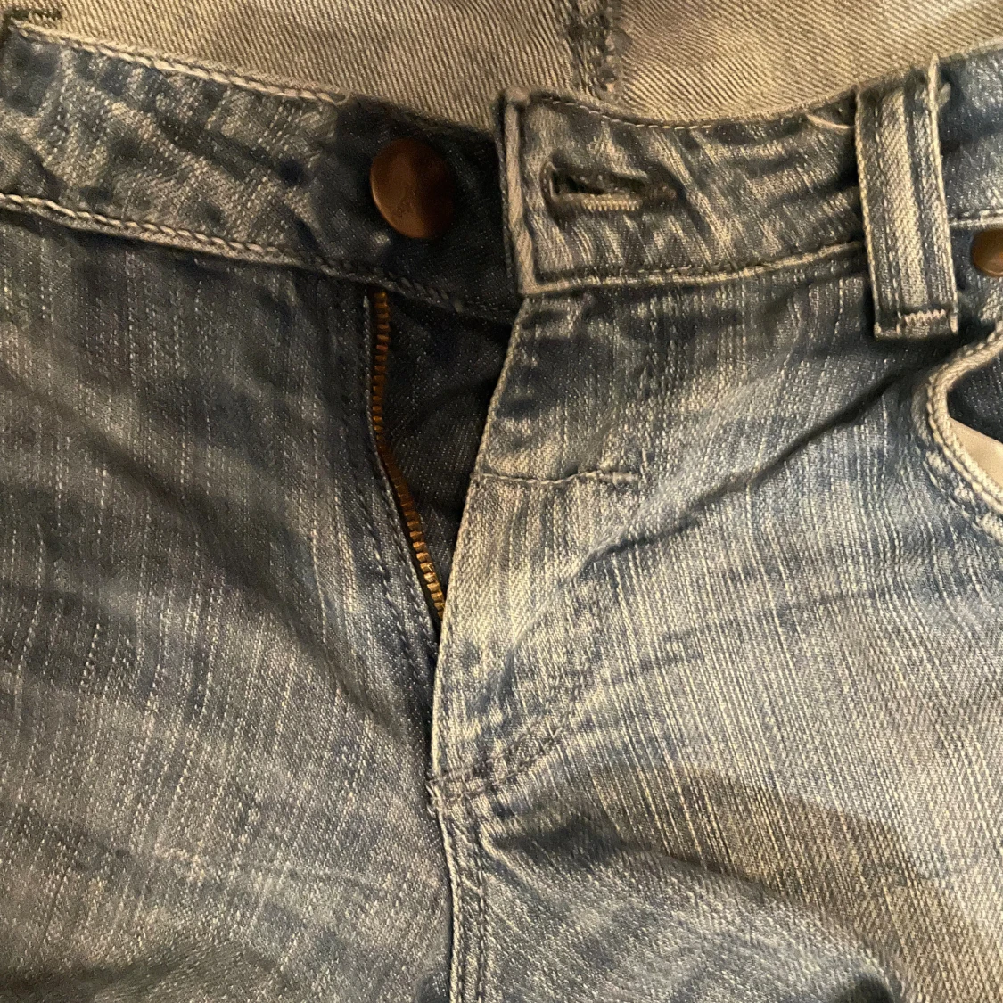 Lågmidjade blå bootcut jeans  - 4