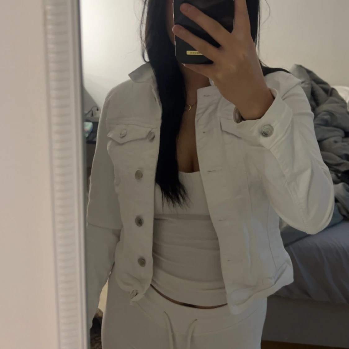 Vit jeansjacka 