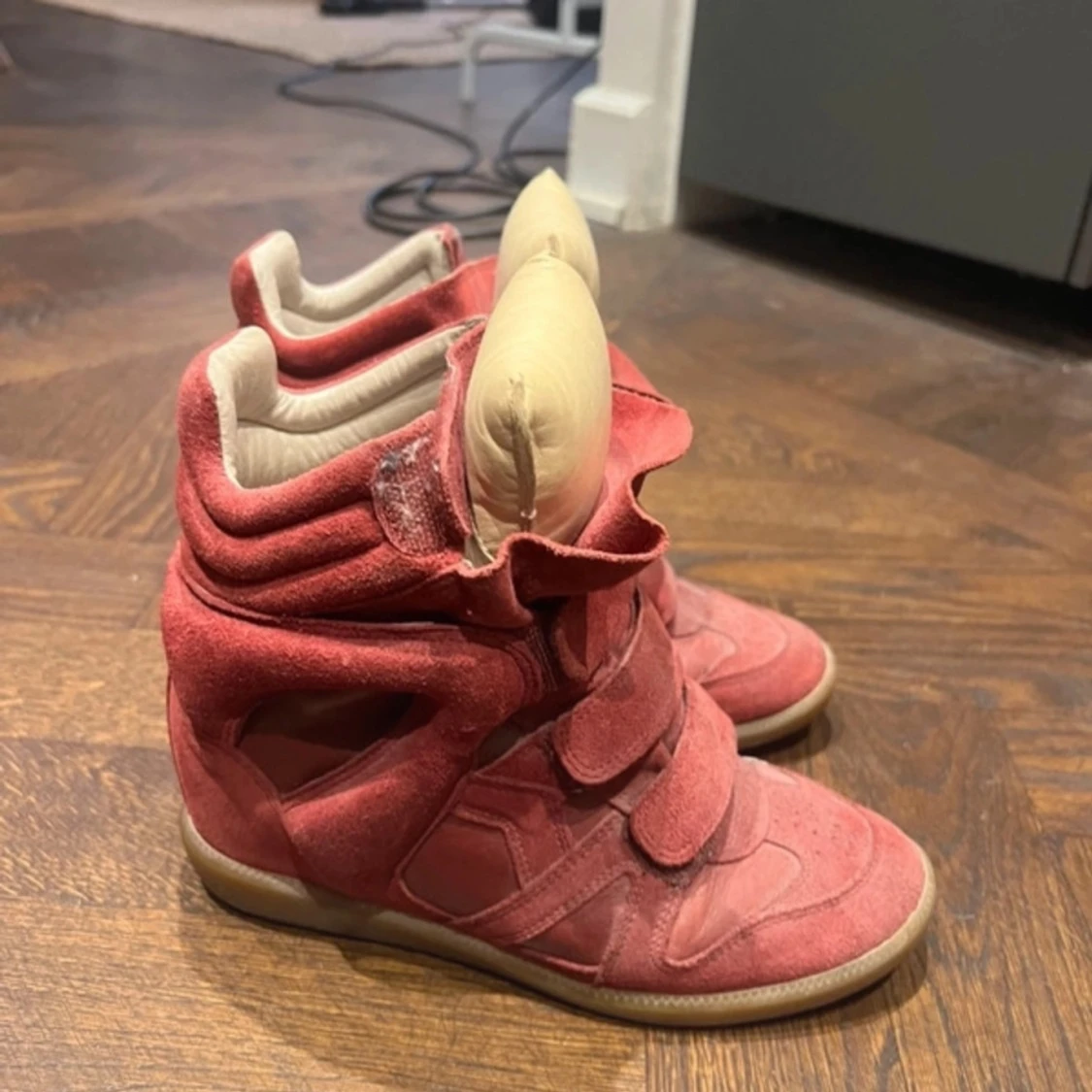 Röda Isabel Marant wedge sneakers bekett - 1