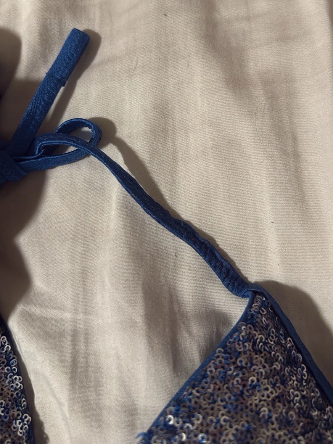 Blå bikini med paljetter - 3