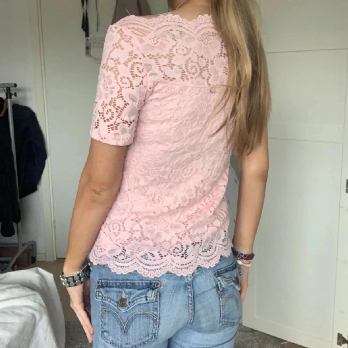 Rosa spets topp  - 1