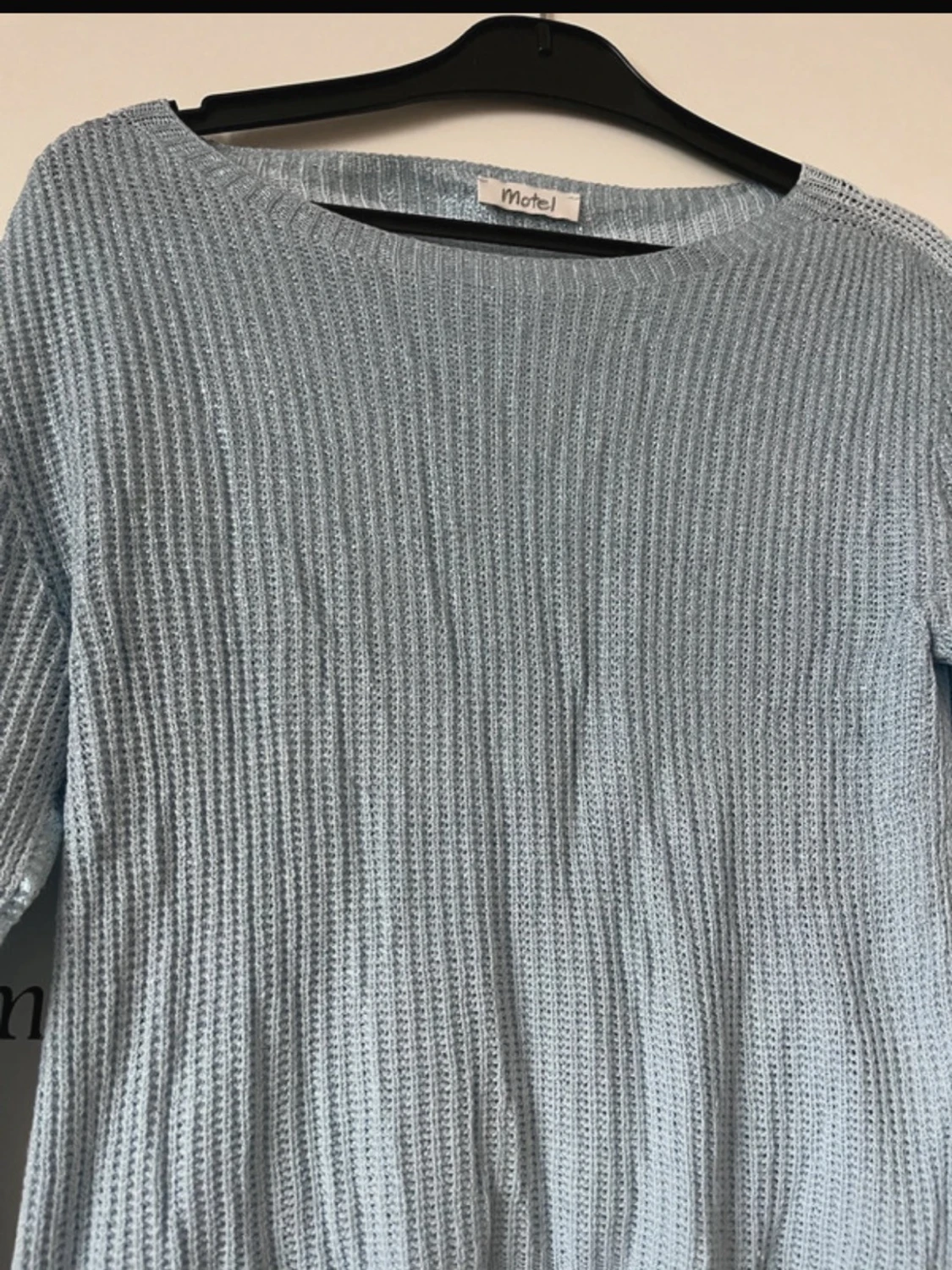 Ljusblå stickad tröja  - 3