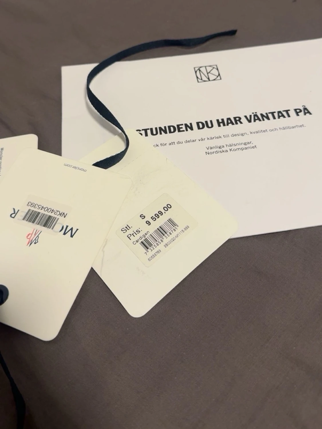 Svart quiltad cardigan jacka Moncler - 6