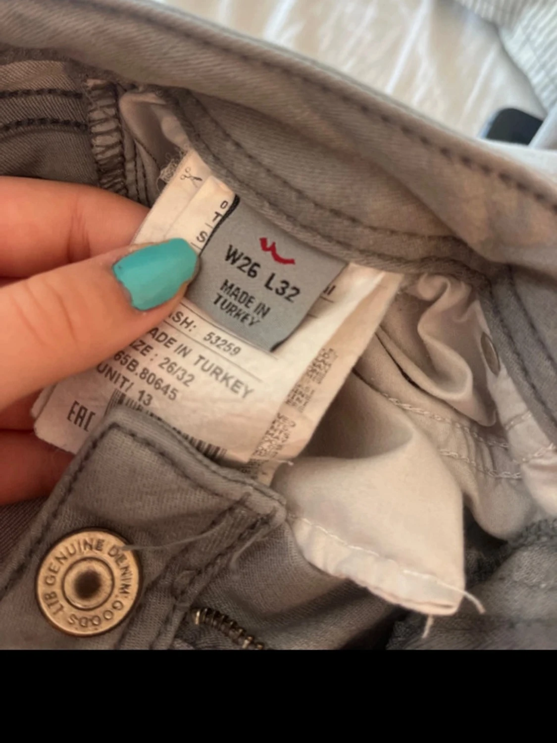 Ljusgrå bootcut jeans - 3