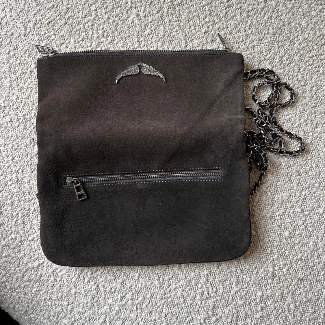 Grå mocka axelväska Zadig & Voltaire - 3