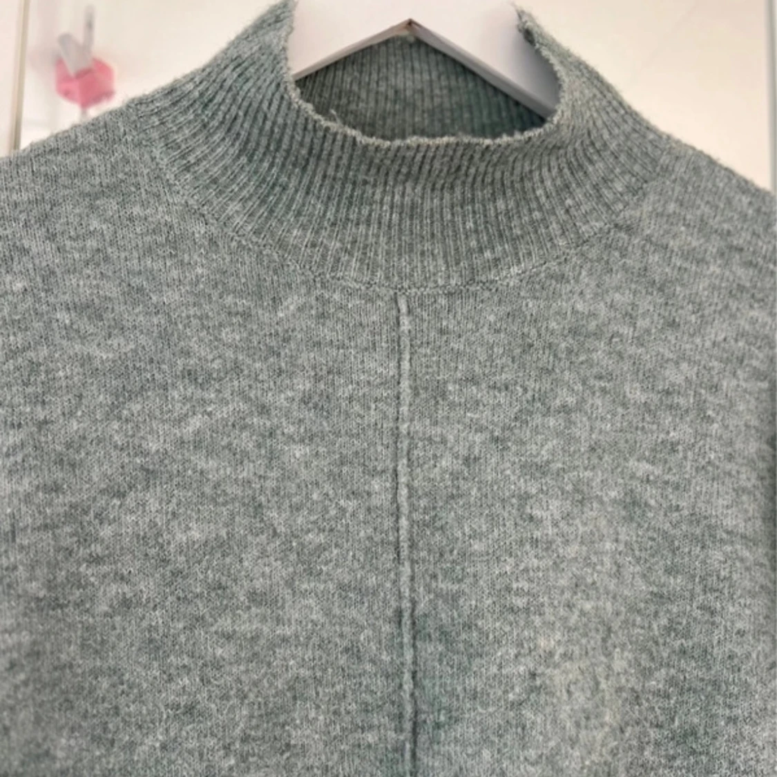 Mintgrön stickad polotröja från NA-KD - 2