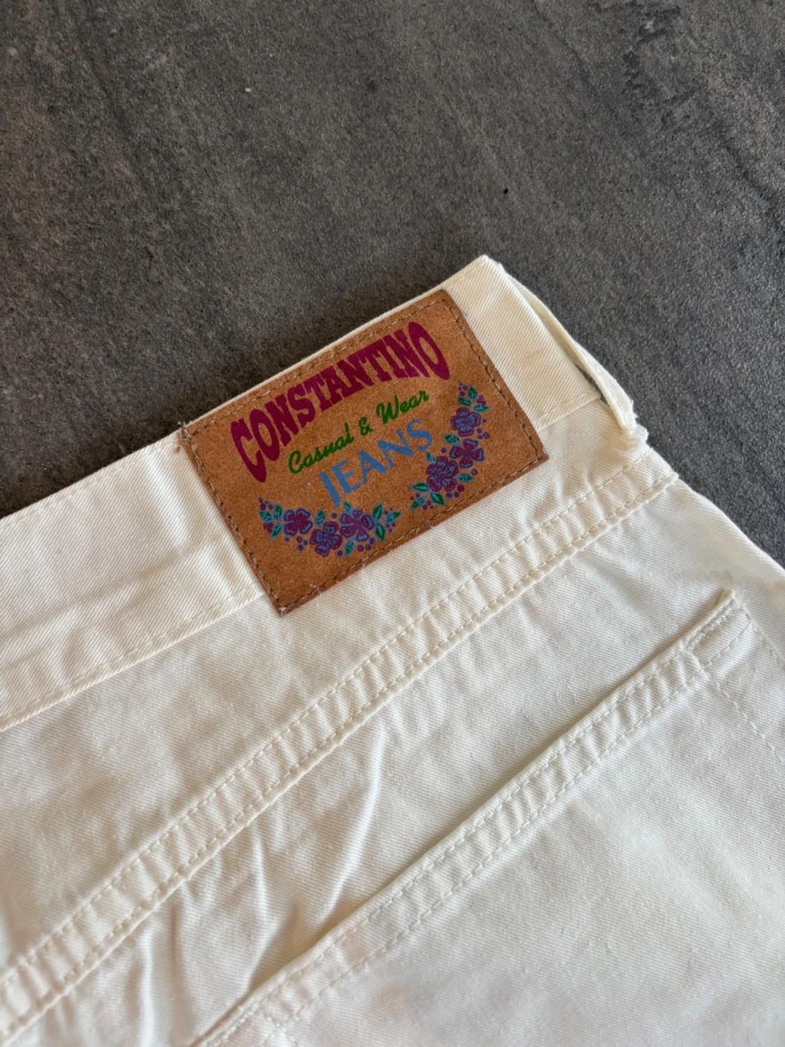 Vita raka vintage jeans från Constantino - 1