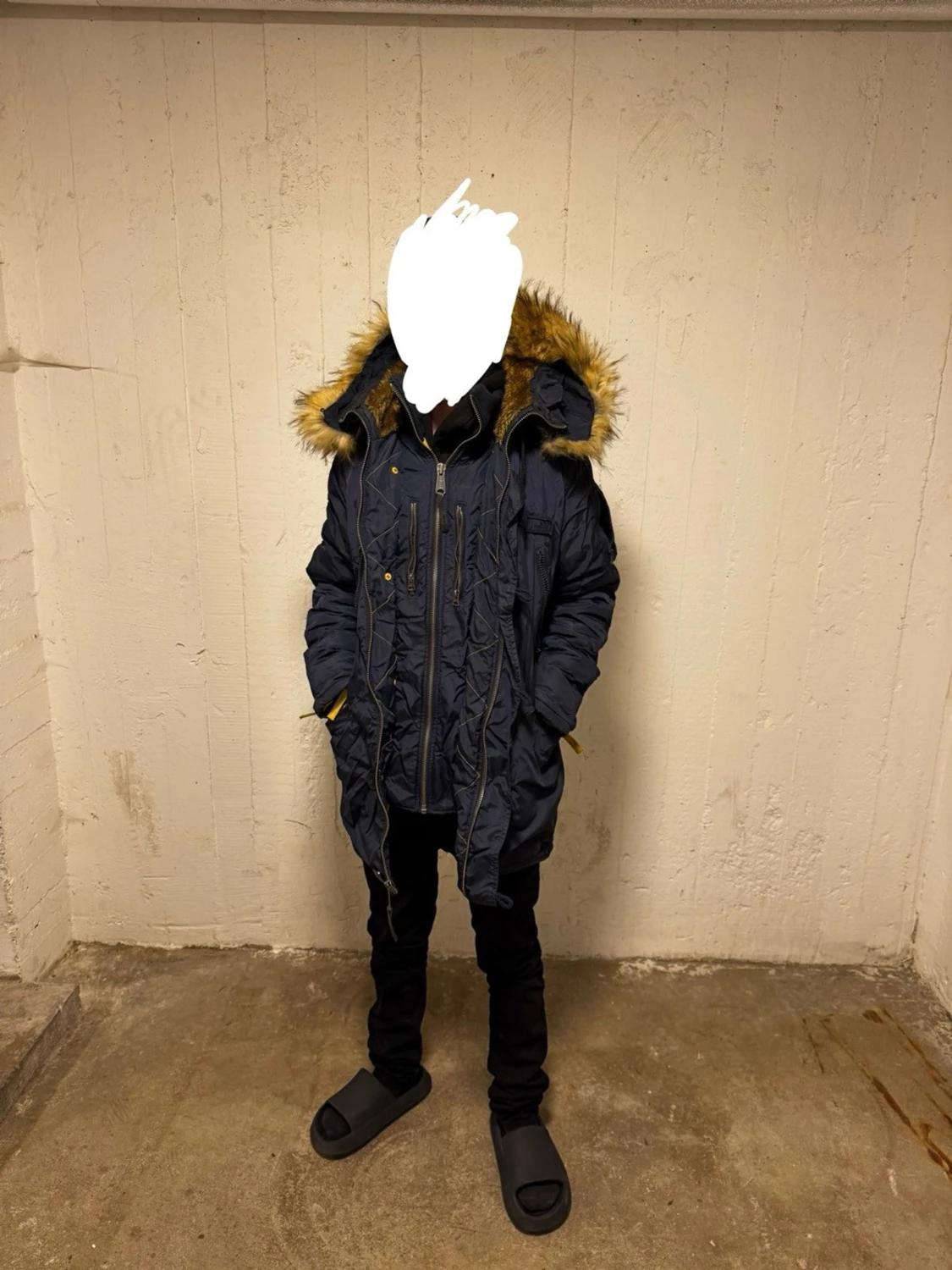 Mörkblå jacka , Alpha industri