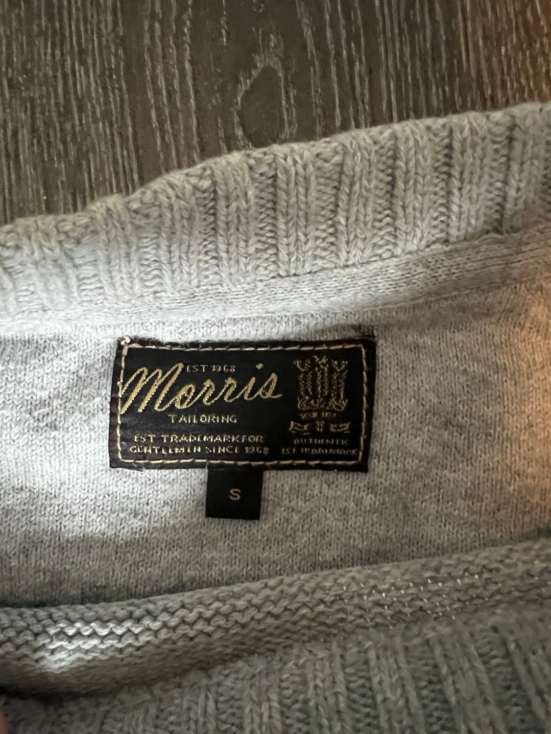 Grå stickad Morris sweater - 3